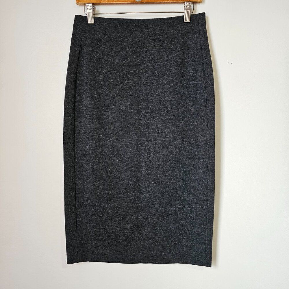 EUC VINCE CAMUTO DARK GREY FITTED PENCIL SKIRT SIZE SMALL